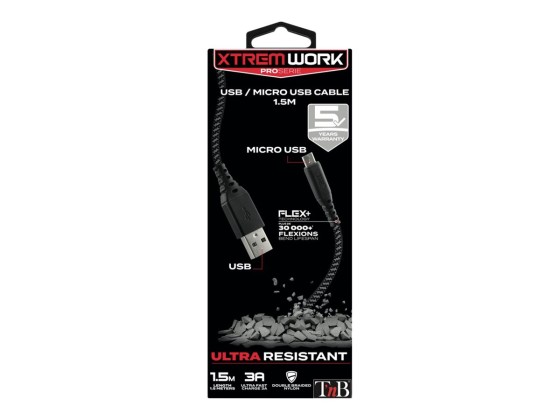1 XTREM WORK - Câble USB 2.0/Micro USB 1,5 m