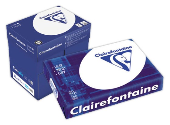 1 Carton de 5 Ramettes de 500 feuilles papier blanc CLAIREFONTAINE Clairalfa A4 90g