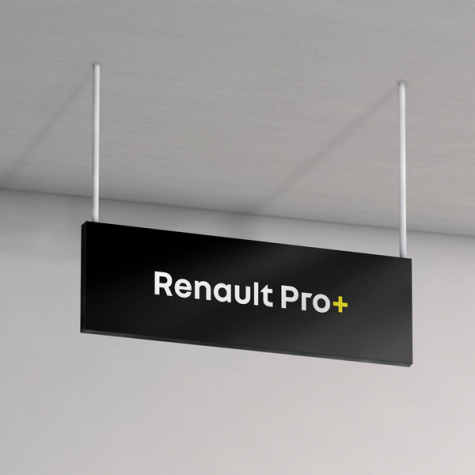 PANNEAU SUSPENDU RECTO SEUL "RENAULT PRO+" - 300X1000 MM  