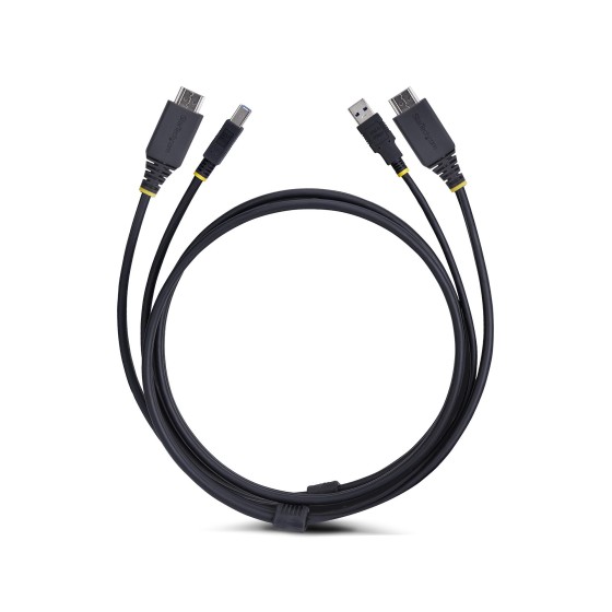 StarTech.com 10ft (3m) HDMI and USB 5Gbps KVM Cable - Câble clavier / vidéo / souris (KVM) - HDMI, USB type A (M) pour HDMI, USB Type B (M) - 3 m - support pour 4K60Hz, prise en charge de HDR10 - noir