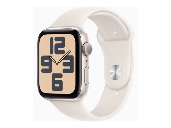 Apple Watch SE (GPS) - 2e génération - 44 mm - aluminium droit - montre intelligente avec bande sport - fluoroélastomère - droit - taille du bracelet : M/L - 32 Go - Wi-Fi 4, Bluetooth - 32.9 g