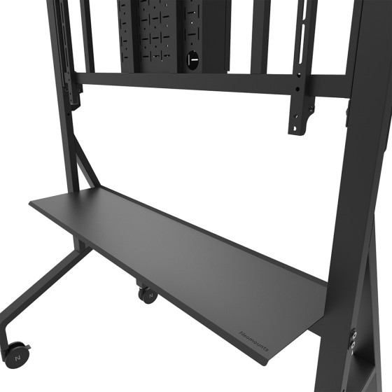 NEOMOUNTS FL50-575BL1 Support au sol mobile pour écran 65-110p - étagère multimédia incluse - installation rapide - TÜV