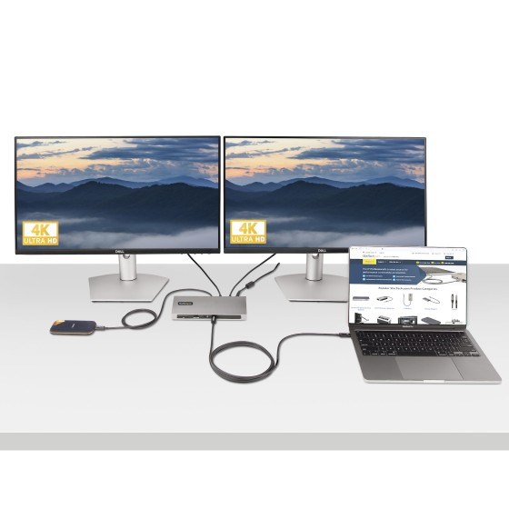 StarTech.com Câble Thunderbolt 4 Actif de 2m, 40Gps, 100W PD, Vidéo 4K/8K - Câble USB - 24 pin USB-C (M) pour 24 pin USB-C (M) - USB 3.2 Gen 2 / USB4 / Thunderbolt 3 / Thunderbolt 4 / DisplayPort 1.4a - 2 m - actif, Alimentation USB (100 W), débit de tran