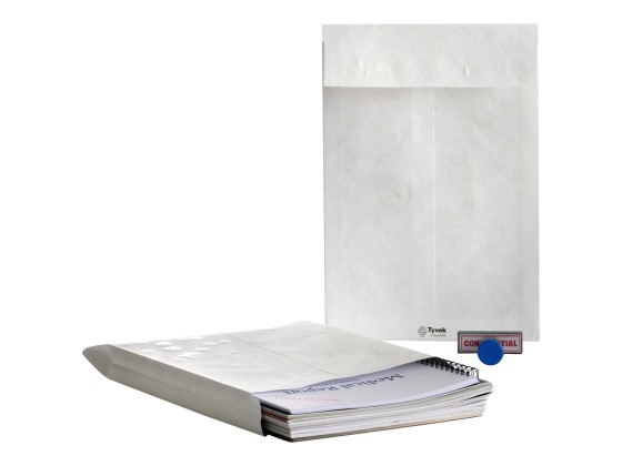 1 Pack de 20 Pochettes TYVEK blanc indéchirable 229x324 mm à soufflet 38 mm