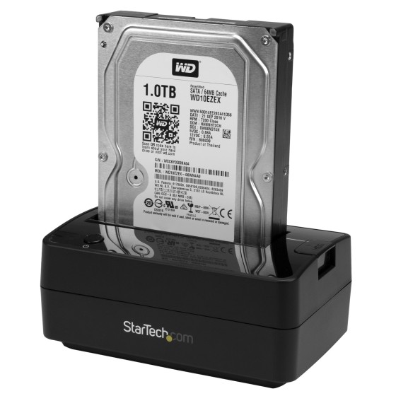 StarTech.com Station d'accueil USB 3.1 (USB-A, USB-C) ou eSATA pour disque dur / SSD SATA de 2,5"/3,5" - Câbles USB-A et USB-C intégrés - Station d'accueil HDD - baies : 1 - 2.5", 3.5" - SATA 6Gb/s - eSATA, USB 3.1 (Gen 2) - noir
