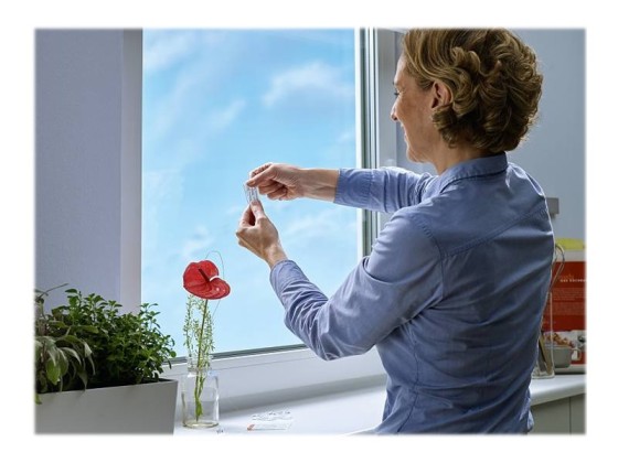 1 Blister de 2 Crochets adhésifs pour verre et surfaces transparentes 1Kg - TESA
