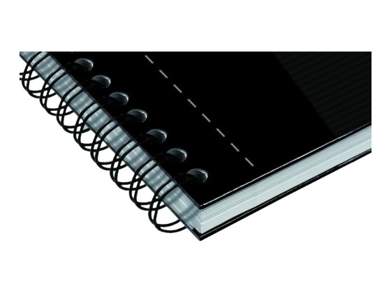 1 Cahier spirale Oxford Essentials A4, 5x5, 180 pages noir