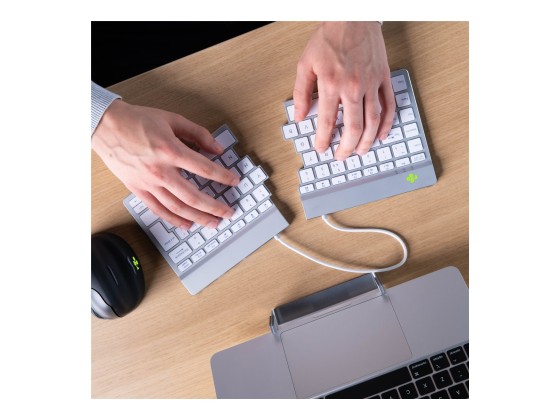 R-Go Tools Clavier R-Go Numpad Break, clavier numérique ergonomique avec logiciel de pause, bluetooth, blanc