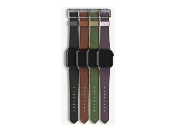 OtterBox Symmetry - Bracelet pour montre intelligente - 45/44/42 mm, cuir de cactus - adobe riche - pour Apple Watch Hermès Series 9, Series 10, Series 8, Series 9, Ultra, Ultra 2