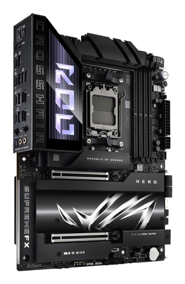 ASUS ROG CROSSHAIR X870E HERO - Carte-mère - ATX - Socket AM5 - AMD X870E Chipset - USB4, USB 3.2 Gen 2, USB-C 3.2 Gen2, USB 3.2 Gen 1, USB-C 3.2 Gen 2x2 - Wi-Fi 7, Bluetooth, 5 Gigabit Ethernet - carte graphique embarquée (unité centrale requise) - audio