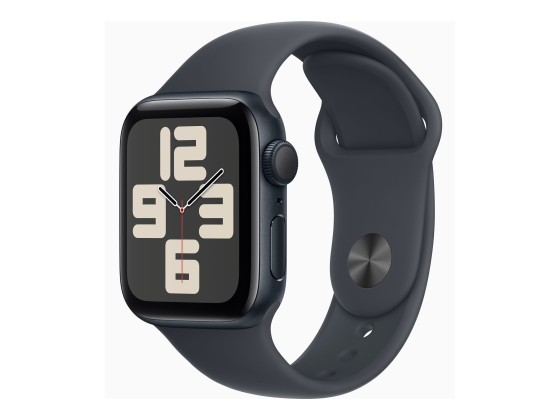 Apple Watch SE (GPS) - 2e génération - 40 mm - aluminium minuit - montre intelligente avec bande sport - fluoroélastomère - minuit - taille du bracelet : M/L - 32 Go - Wi-Fi 4, Bluetooth - 26.4 g