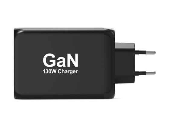 PORT Connect - Adaptateur secteur - GaN - 130 Watt - 5 A - PD, QC 3.0 - 4 connecteurs de sortie (USB type A, 3 x USB-C) - sur le câble : USB-C - Europe
