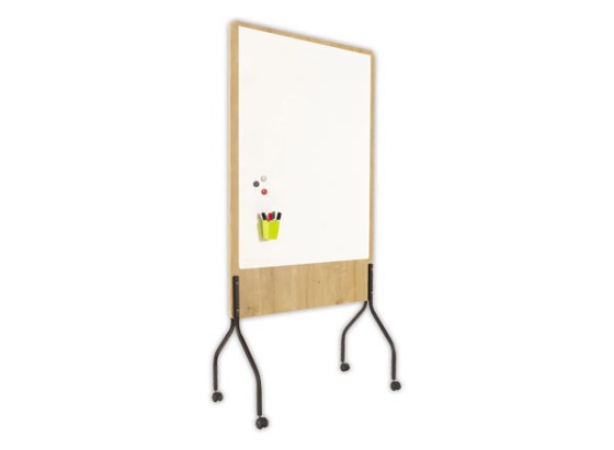 1 Tableau Blanc en bois - mobile et vertical