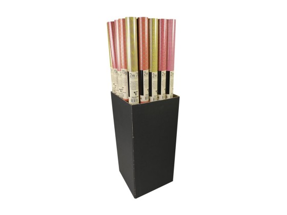 1 Carton de 30 Rouleaux de papier cadeau assortis 2 mx 70 cm