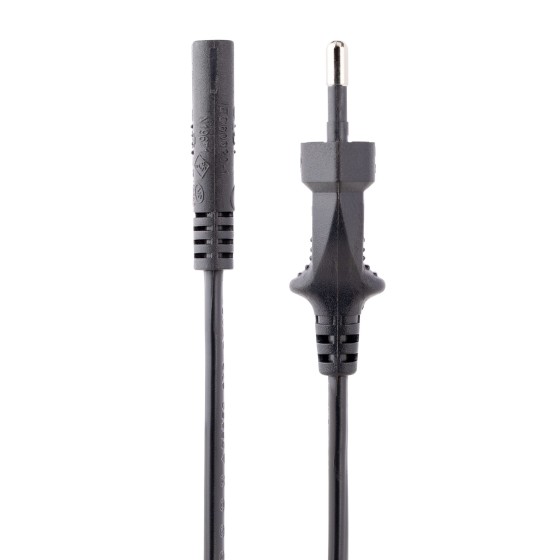 StarTech.com Câble d'Alimentation pour PC, 2m - Prise EU vers C7, 18AWG - Câble d'alimentation - Europlug (P) pour power IEC 60320 C7 - CA 250 V - 2.5 A - 2 m - noir