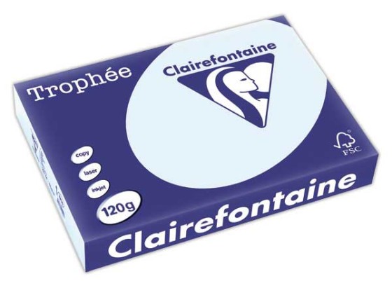 1 Ramette de 250 feuilles de papier Trophée A4 120g pastel bleu clair