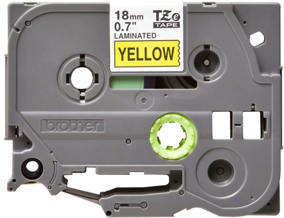 1 Ruban pour titreuse BROTHER TZE 641 18mm jaune impression noire