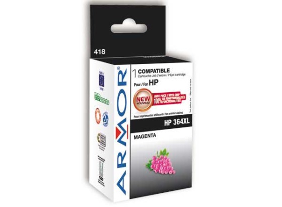 1 Cartouche d'encre ARMOR magenta compatible HP 364XL