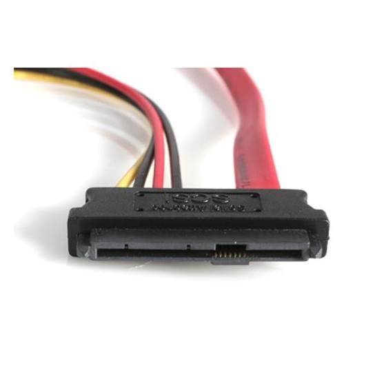 StarTech.com Câble adaptateur SAS SFF-8482 vers SATA avec alimentation LP4 - 46 cm - 1x SATA receptacle 1x LP4 mâle 1x SFF-8482 receptacle - Câble SATA / SAS - alimentation interne 4 plots, SAS 29 broches internes (SFF-8482) pour SATA (R) - 46 cm - rouge