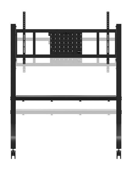 NEOMOUNTS FL50-575BL1 Support au sol mobile pour écran 65-110p - étagère multimédia incluse - installation rapide - TÜV