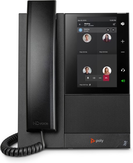 POLY Téléphone multimédia professionnel CCX 500 pour Microsoft Teams et compatible PoE