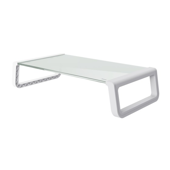 TRUST MONTA Glass Monitor Stand White