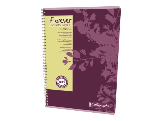 1 Cahier spirale recyclé A4, 70g, 5x5,100 pages