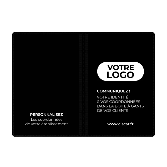ETUIS CARTE GRISE SLIM GOMME 4 VOLETS - RECTO / VERSO