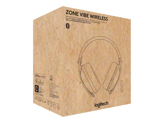 LOGITECH Zone Vibe Wireless Headset full size Bluetooth wireless USB-C via Bluetooth adapter graphite Certified for Microsoft Teams