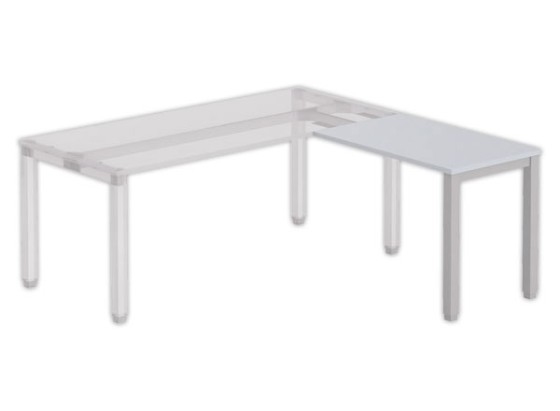 1 Retour BRUXELLES 98 x 60 plateau gris - pieds alu