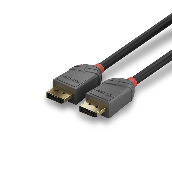 LINDY 10m DisplayPort 1.2 Cable Anthra Line DP Male to Male