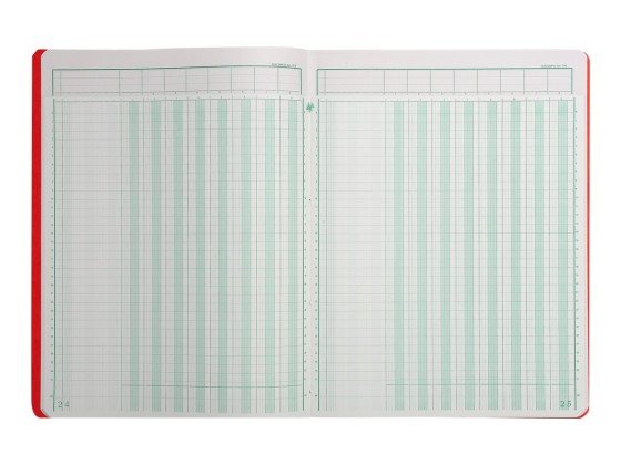 1 Piqûre comptable à tête paresseuse 31 lignes - 8 colonnes sur 1 page