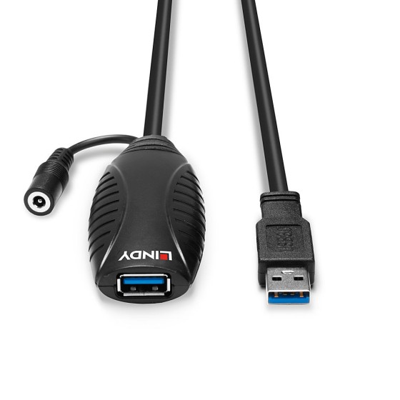 Lindy 43156 câble USB USB 3.2 Gen 1 (3.1 Gen 1) 10 m USB A Noir