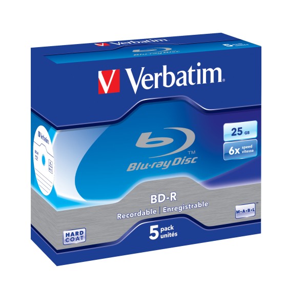 Verbatim - 5 x BD-R - 25 Go 6x - boîtier CD