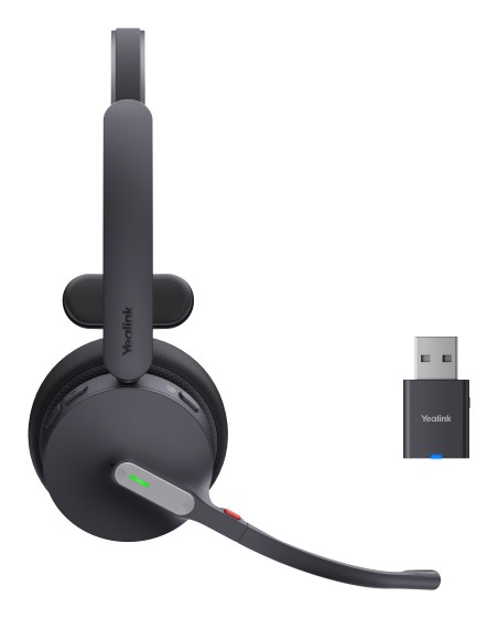 Yealink WH64 Hybrid Mono Teams Casque Sans fil Arceau Bureau/Centre d'appels Micro-USB Bluetooth Noir