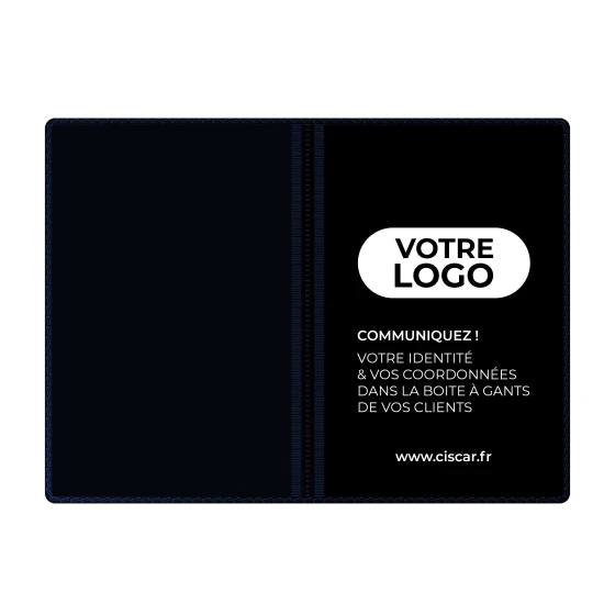 ETUIS CARTE GRISE SLIM GOMME 4 VOLETS - RECTO