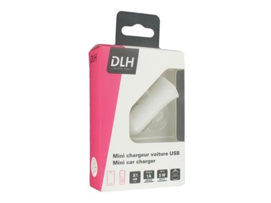 DLH DY-AU2361W - Adaptateur d'alimentation pour voiture - 5 Watt - 1 A (USB)