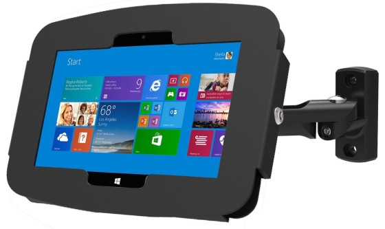 Compulocks Surface Pro 3-7 Bras oscillant Articulé pivotant et boîtier Space - Boîtier - Anti-vol - pour tablette - verrouillable - aluminium de haute qualité - noir - montable sur mur - pour Microsoft Surface Pro 3, Pro 4, Pro 5, Pro 6, Pro 7, Pro 7+