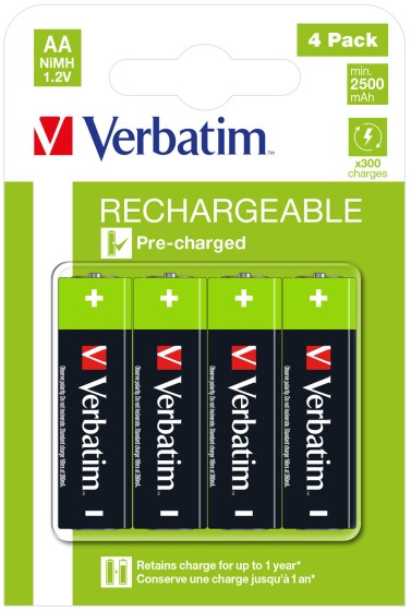 Verbatim Premium - Batterie 4 x AA / HR6 - NiMH - (rechargeables) - 2500 mAh
