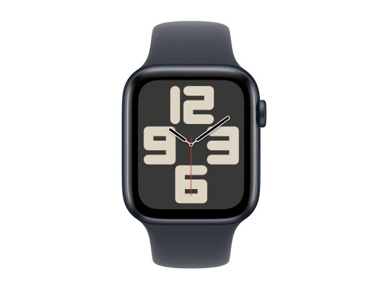 Apple Watch SE (GPS) - 2e génération - 44 mm - aluminium minuit - montre intelligente avec bande sport - fluoroélastomère - minuit - taille du bracelet : S/M - 32 Go - Wi-Fi 4, Bluetooth - 32.9 g