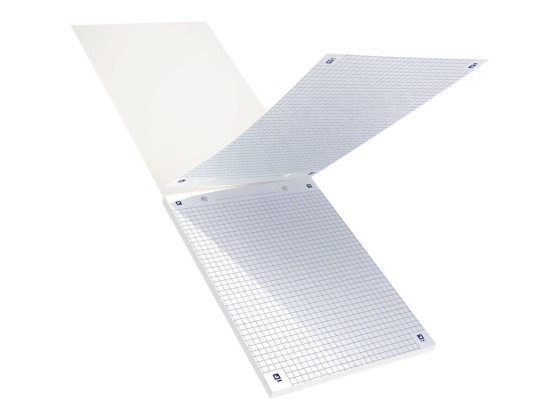 1 Bloc de 30 feuilles de fiches bristol blanches 5x5 A5
