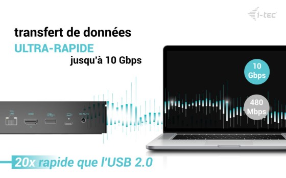 I-TEC Universal 5x 4K Display DS 5x 4K 2x DP 3x HDMI 1x 2.5GLAN 2x USB-C Gen.2 3x USB 3.2 Gen.2 1x Audio/Mic Jack PD 100W KL