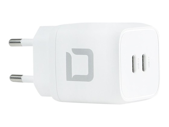 DICOTA Comfort - Adaptateur secteur - 45 Watt - 2.5 A - PD 3.0 - 2 connecteurs de sortie (24 pin USB-C) - blanc