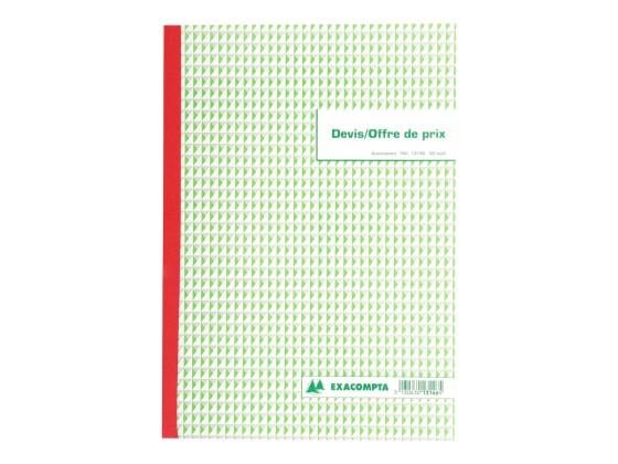 1 Manifold imprimé devis/offre de prix 50/3 feuillets