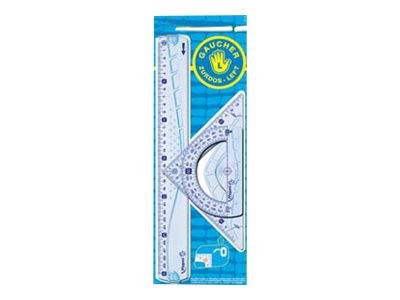 1 Kit de traçage 3 pièces GEOMETRIC, spécial gauchers, plastique recyclé