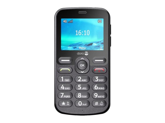 DORO 1880 - 4G téléphone de service / Mémoire interne 17 Mo - microSD slot - 320 x 240 pixels - rear camera 0,3 MP - noir