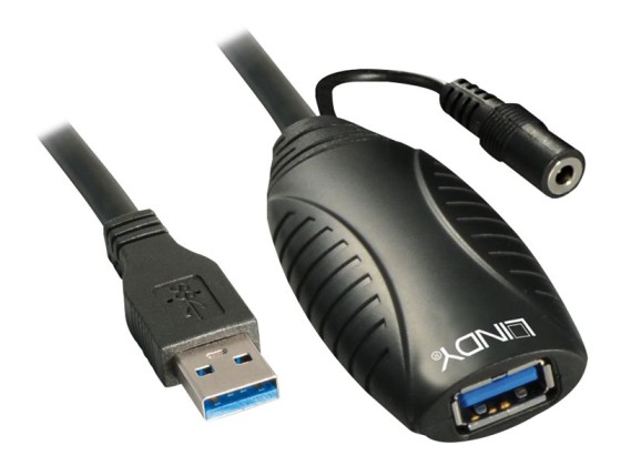 Lindy 43156 câble USB USB 3.2 Gen 1 (3.1 Gen 1) 10 m USB A Noir