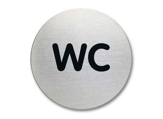 1 Plaque de signalisation ronde "WC"