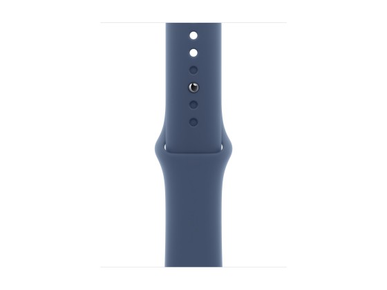 Apple Watch Series 10 (GPS) - 42 mm - aluminium argenté - montre intelligente avec bande sport - fluoroélastomère - denim - taille du bracelet : S/M - 64 Go - Wi-Fi 4, Bluetooth, UWB - 30 g
