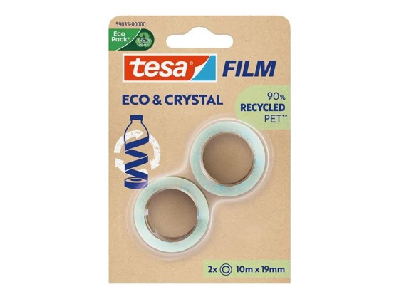 1 Boite de 8 Rouleaux adhésif transparent Tesafilm®Eco & Crystal 33mx19mm